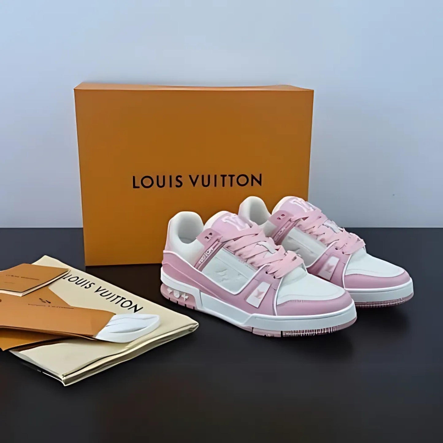 Louis Vuitton Lv Pink Denim Sneaker