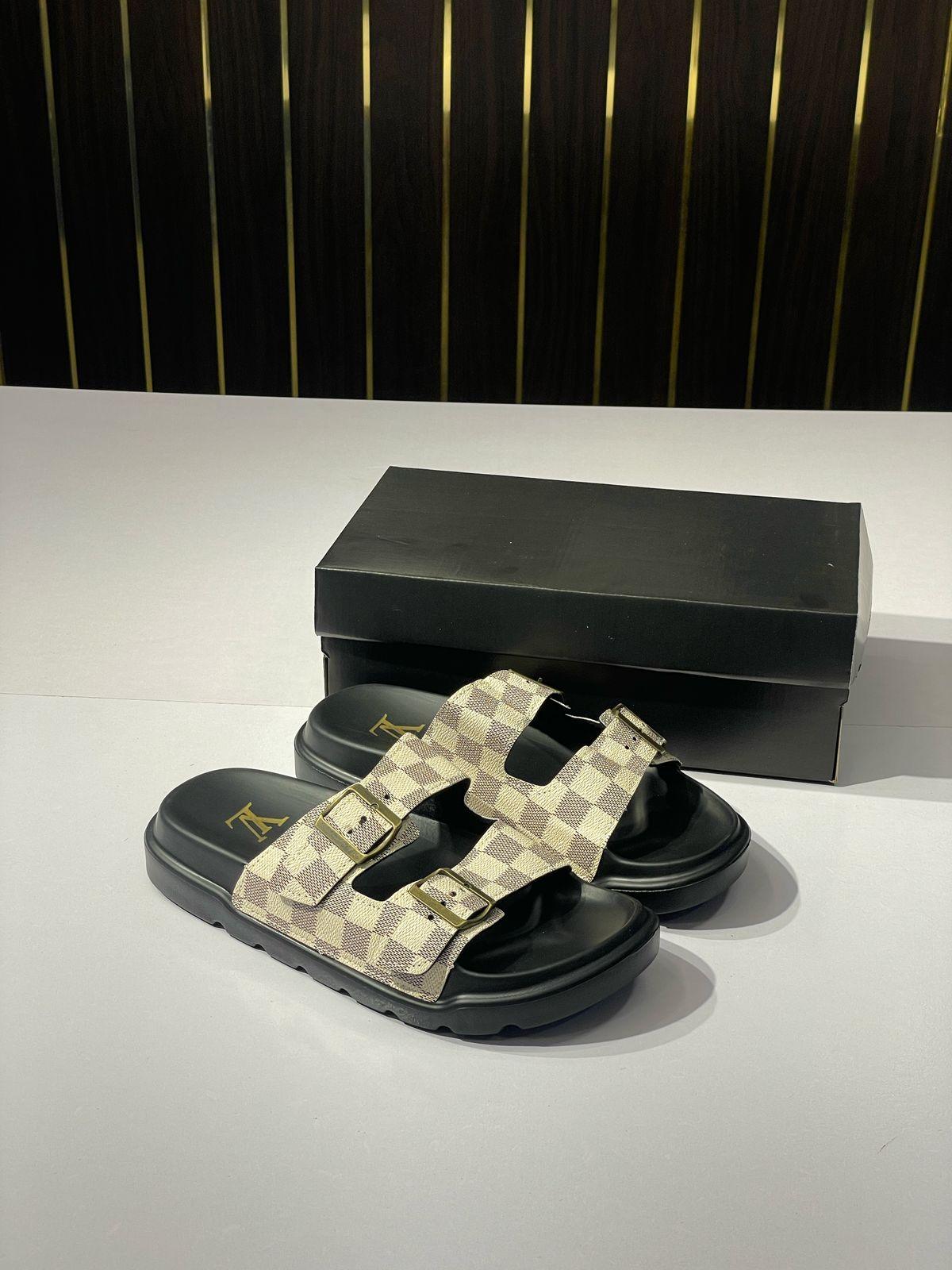 Louis Vuitton Unisex Square Toe Slides