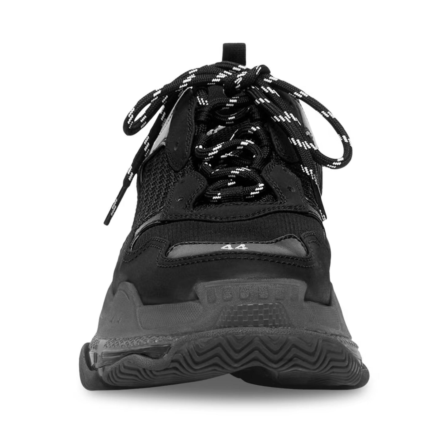 Balenciaga Mens Triple S Clear Sole Sneaker in Black
