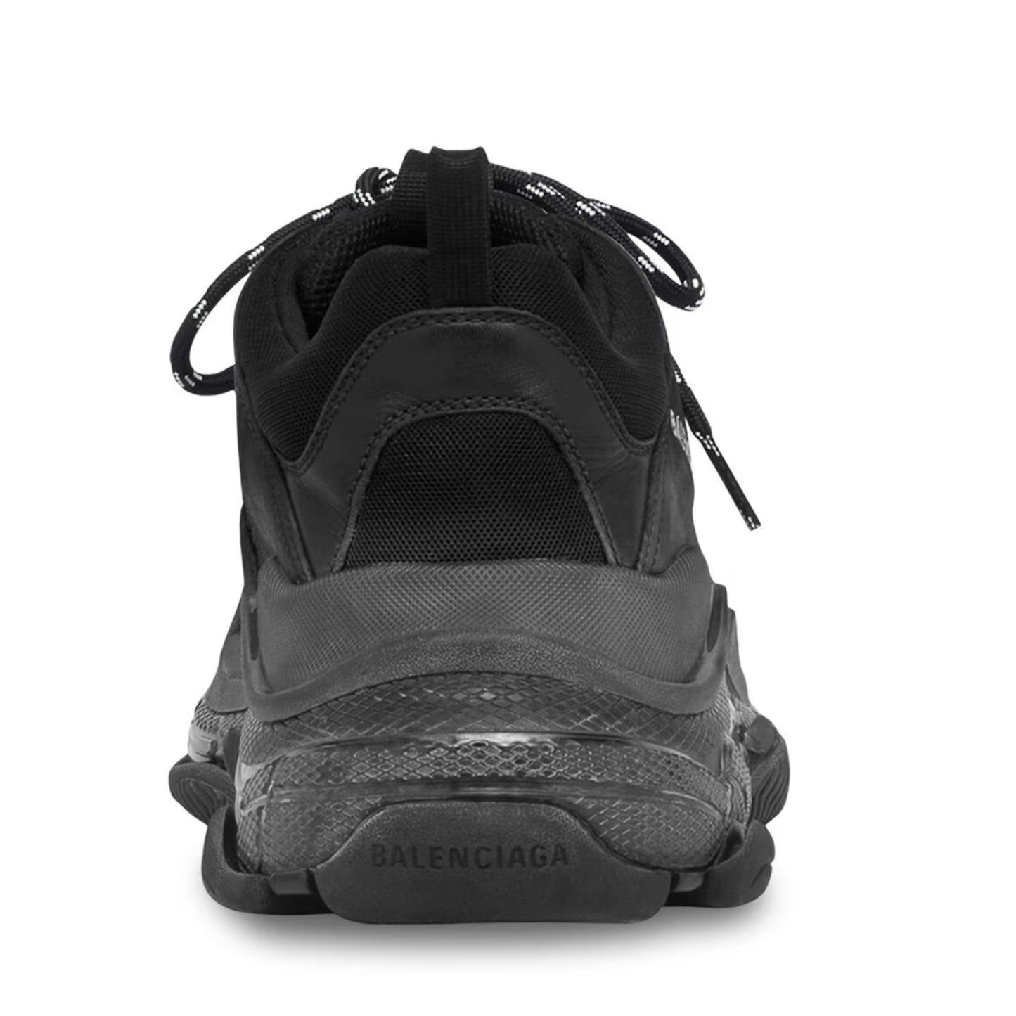 Balenciaga Mens Triple S Clear Sole Sneaker in Black