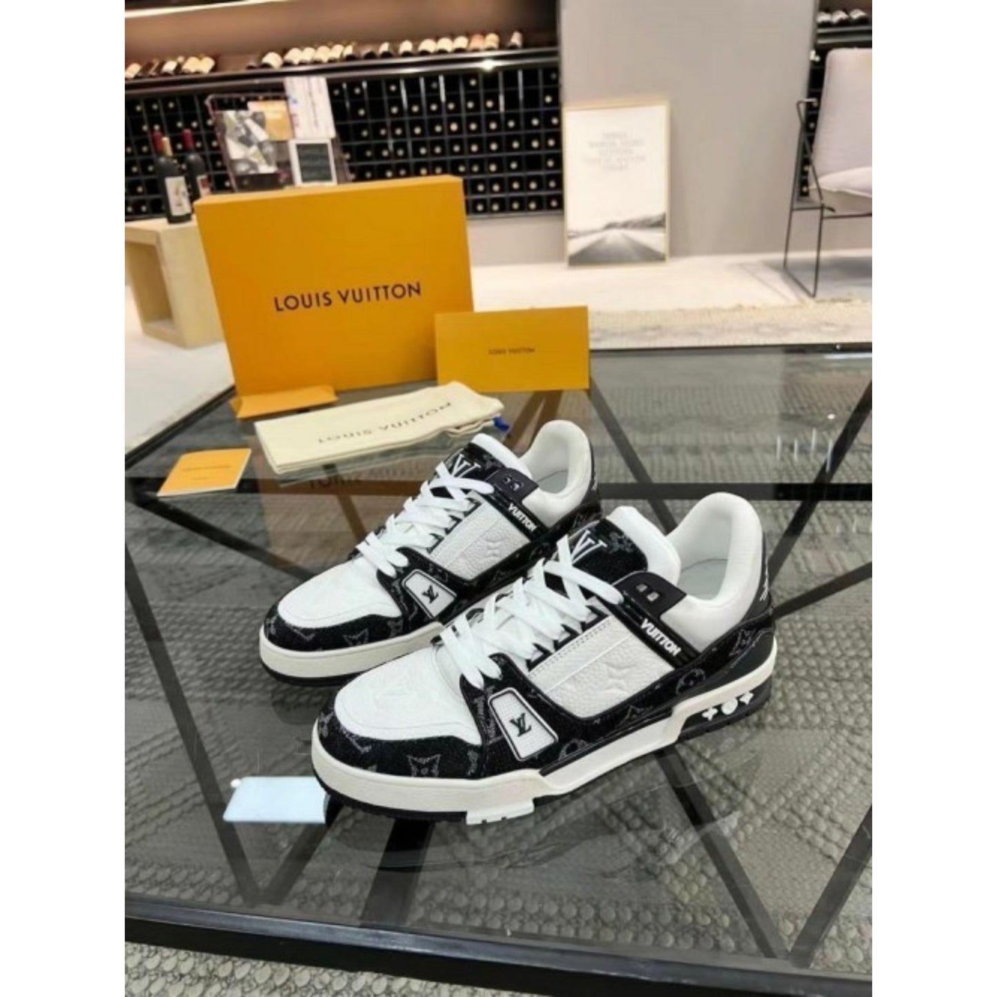 Louis Vuitton Lv Black Denim Sneaker
