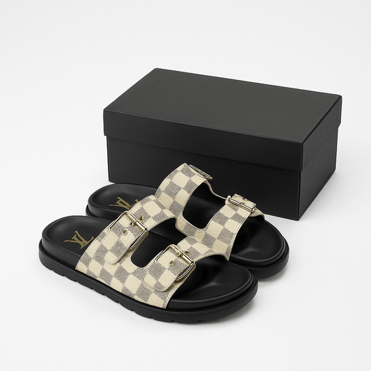Louis Vuitton Unisex Square Toe Slides