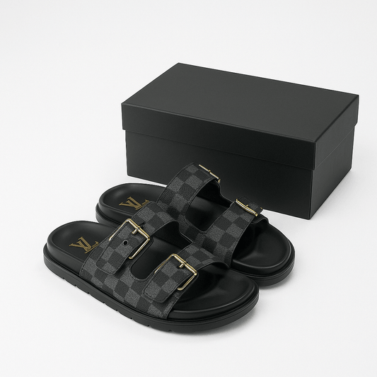 Louis Vuitton Unisex Square Toe Slides